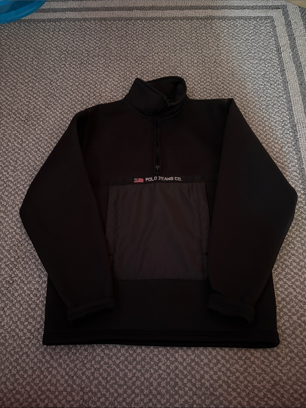 Polo Jeans Co. Black Quarter-Zip Pullover